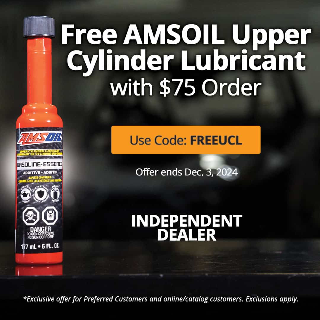 Free AMSOIL Upper Cylinder Lubricant with $75 order