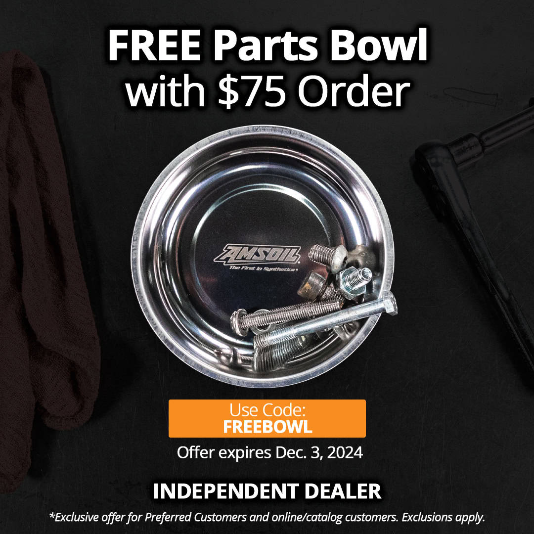 Free AMSOIL parts bowl with $75 order