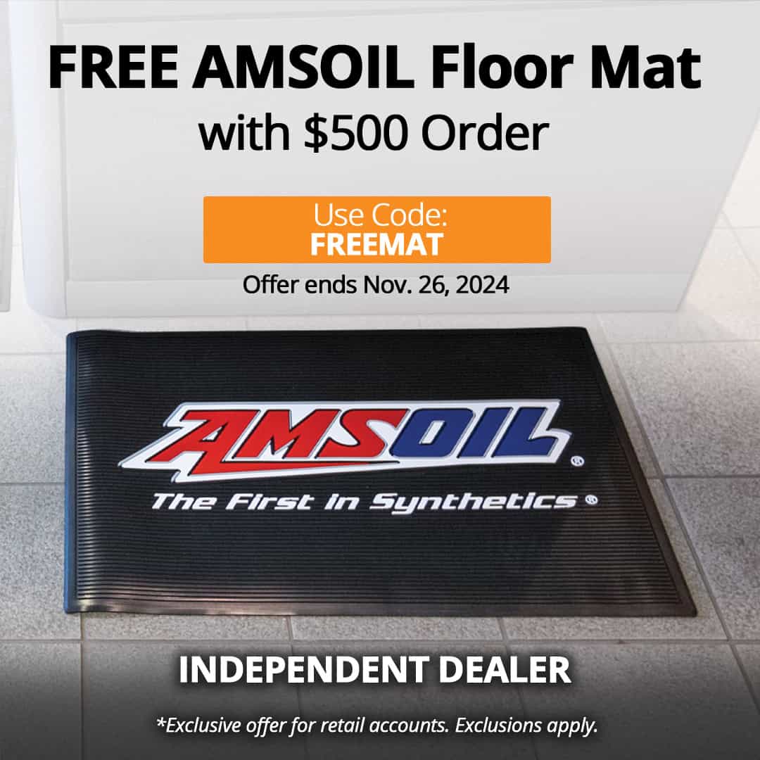 Free AMSOIL floor mat with $500 order