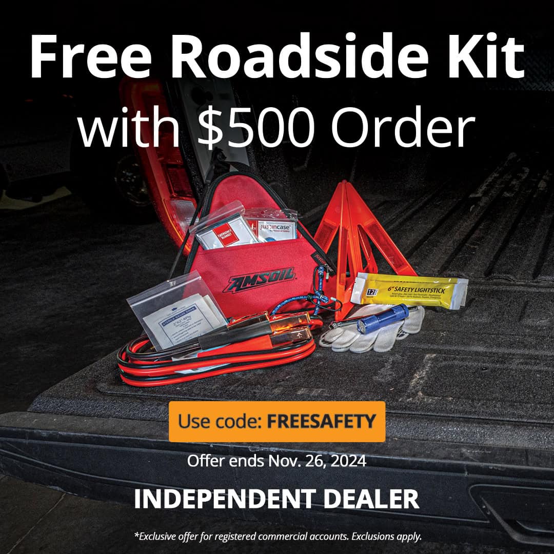 Free roadside kit with $500 order